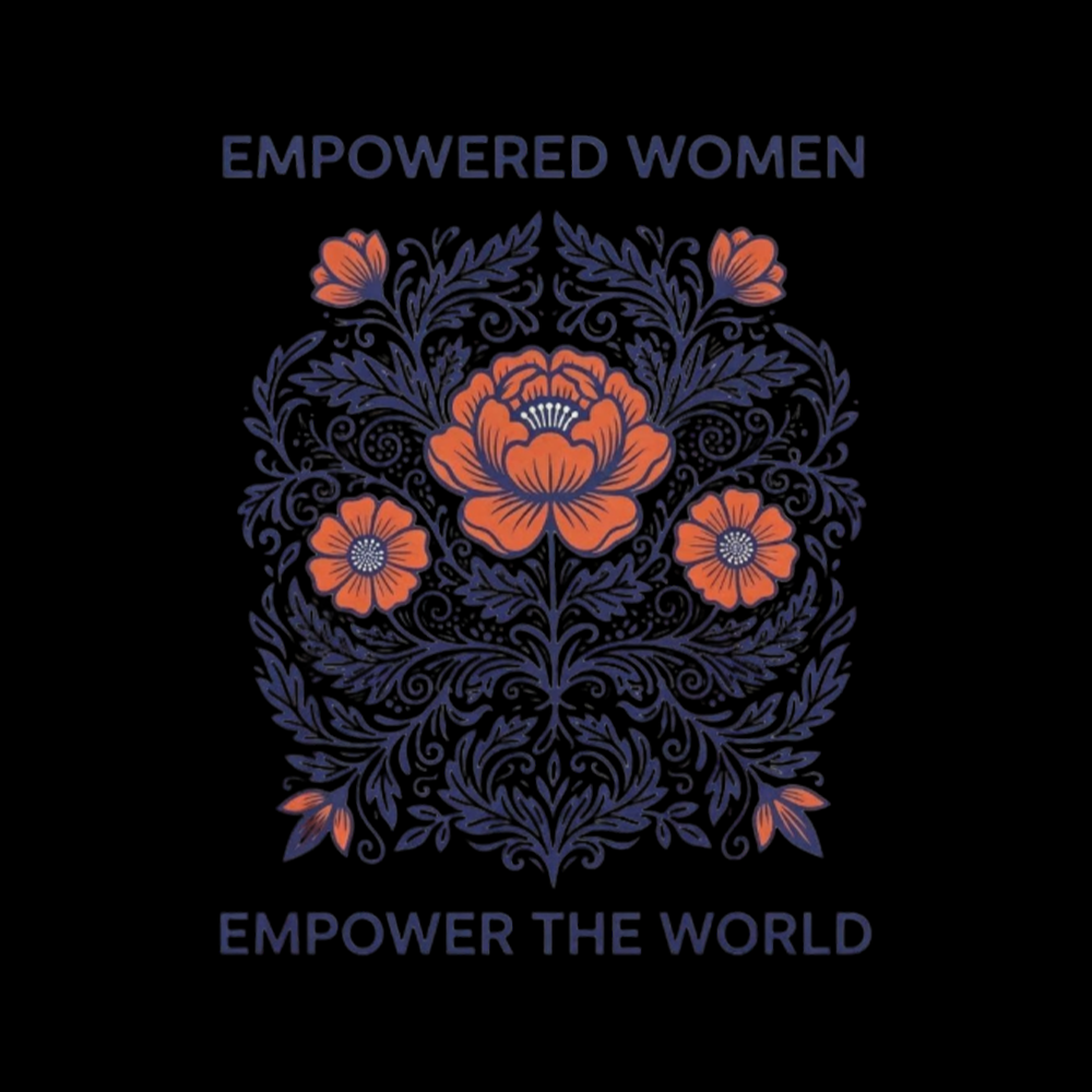 Empowered Women Floral Graphic Cropped T-Shirt