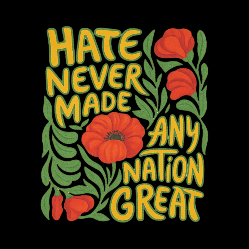 Hate Never Made Any Nation Great Cropped T-Shirt