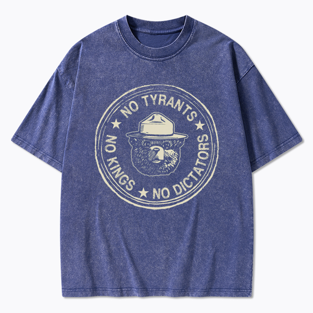 No Tyrants No Kings No Dictators Washed T-Shirt