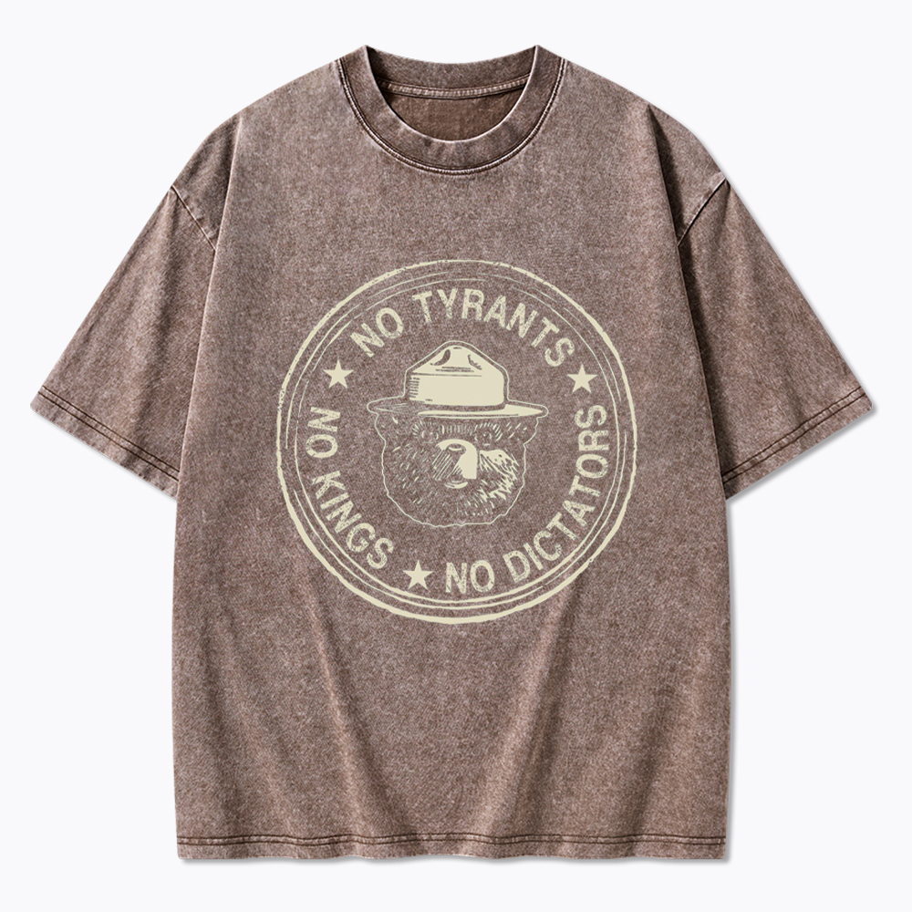 No Tyrants No Kings No Dictators Washed T-Shirt