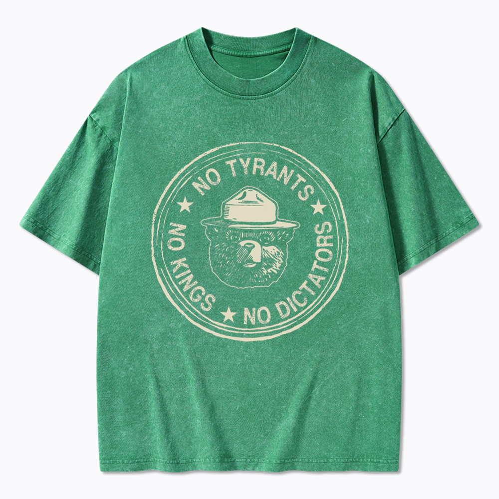 No Tyrants No Kings No Dictators Washed T-Shirt