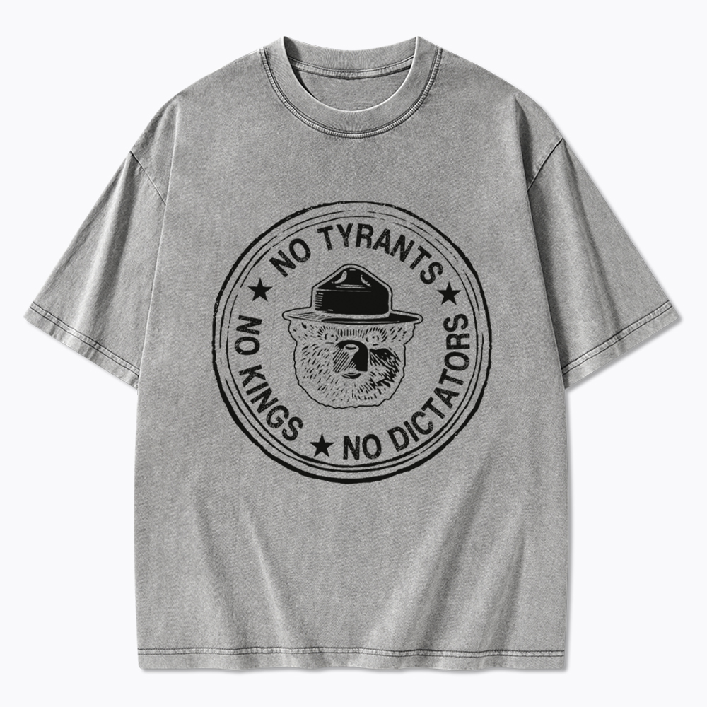 No Tyrants No Kings No Dictators Washed T-Shirt