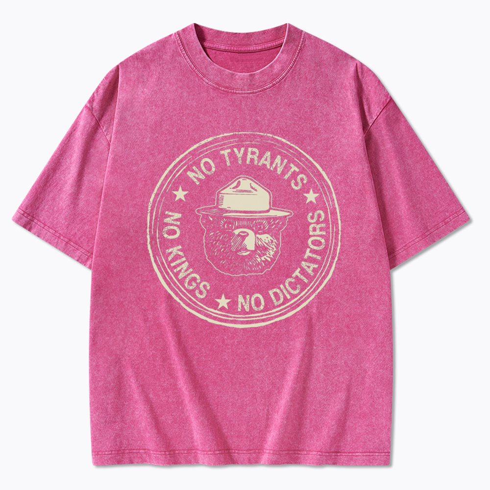 No Tyrants No Kings No Dictators Washed T-Shirt