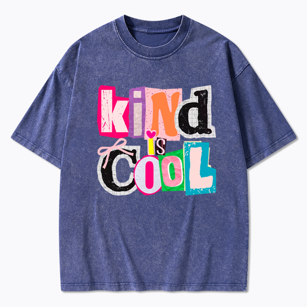 Be Kind Hand Drawn Motivational Washed T-Shirt