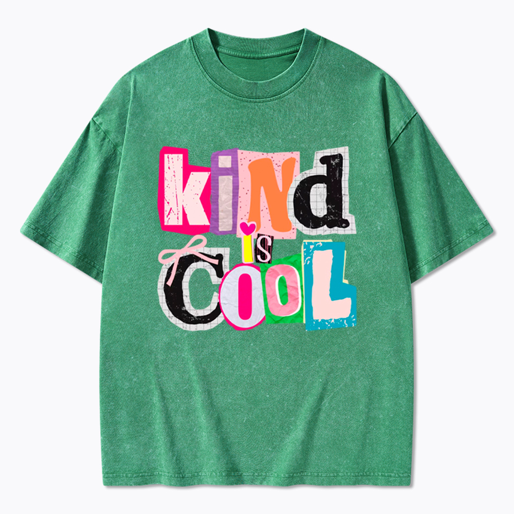Be Kind Hand Drawn Motivational Washed T-Shirt