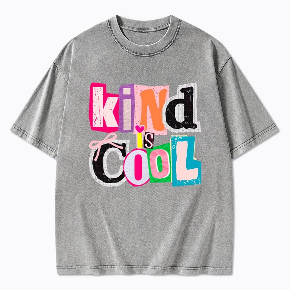 Be Kind Hand Drawn Motivational Washed T-Shirt