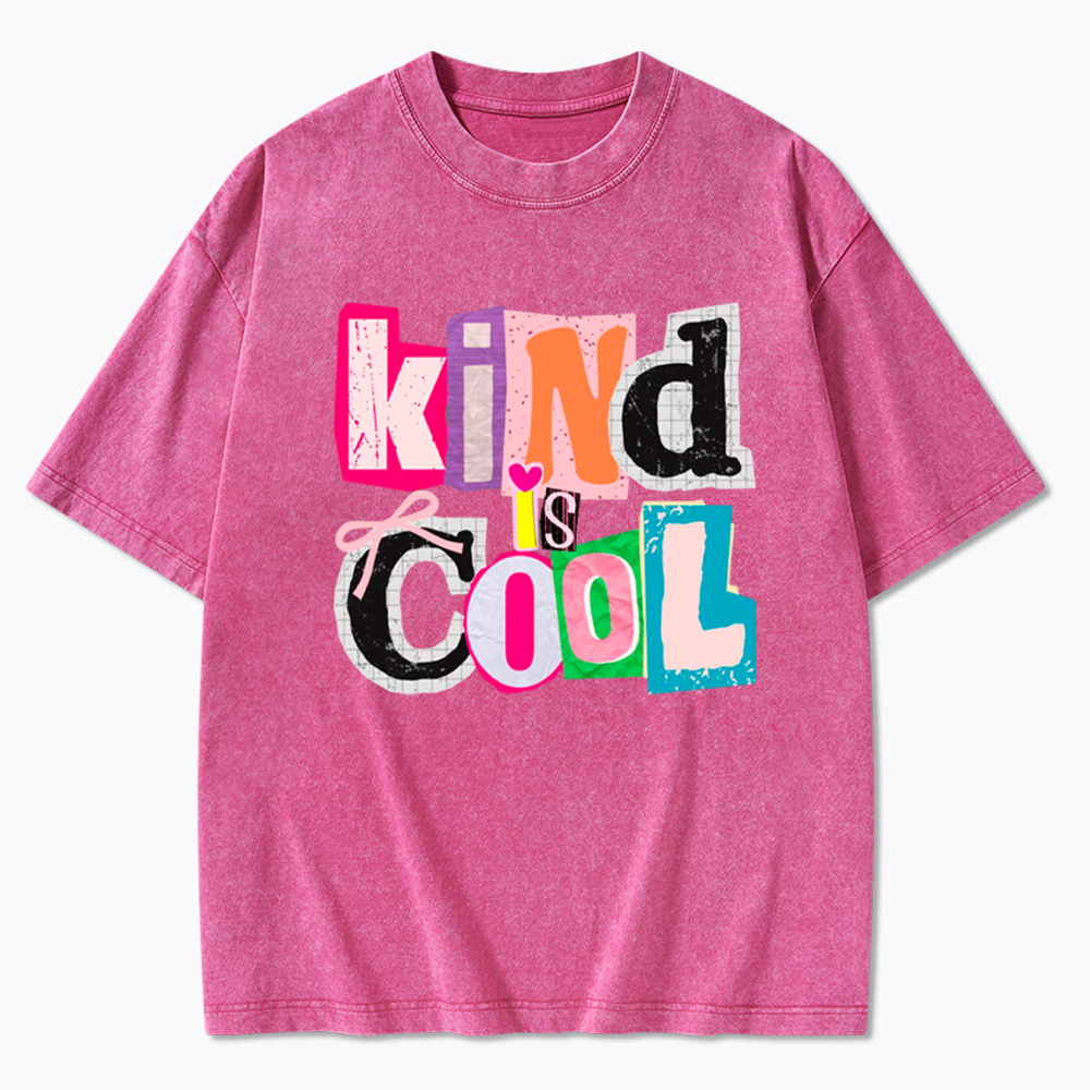 Be Kind Hand Drawn Motivational Washed T-Shirt