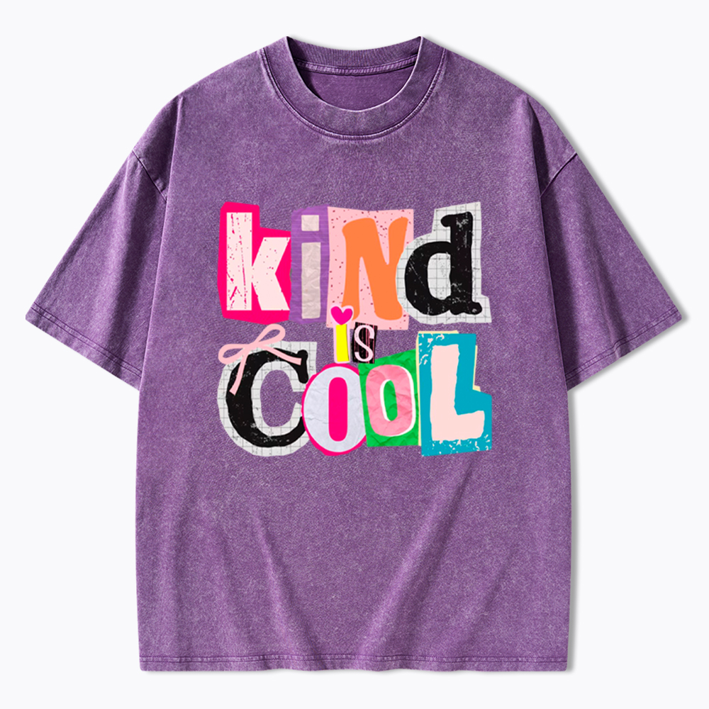 Be Kind Hand Drawn Motivational Washed T-Shirt