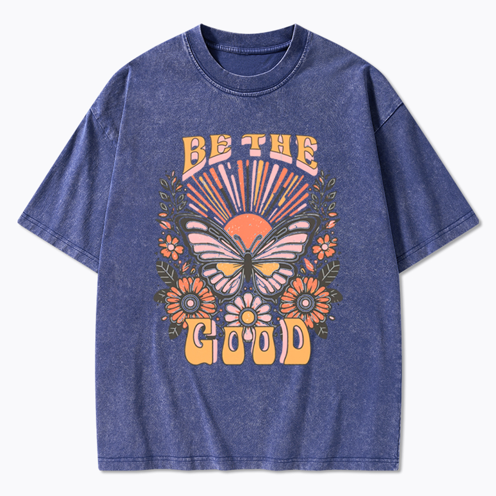 Vintage Inspirational Boho Be the Good Kindness Washed T-Shirt