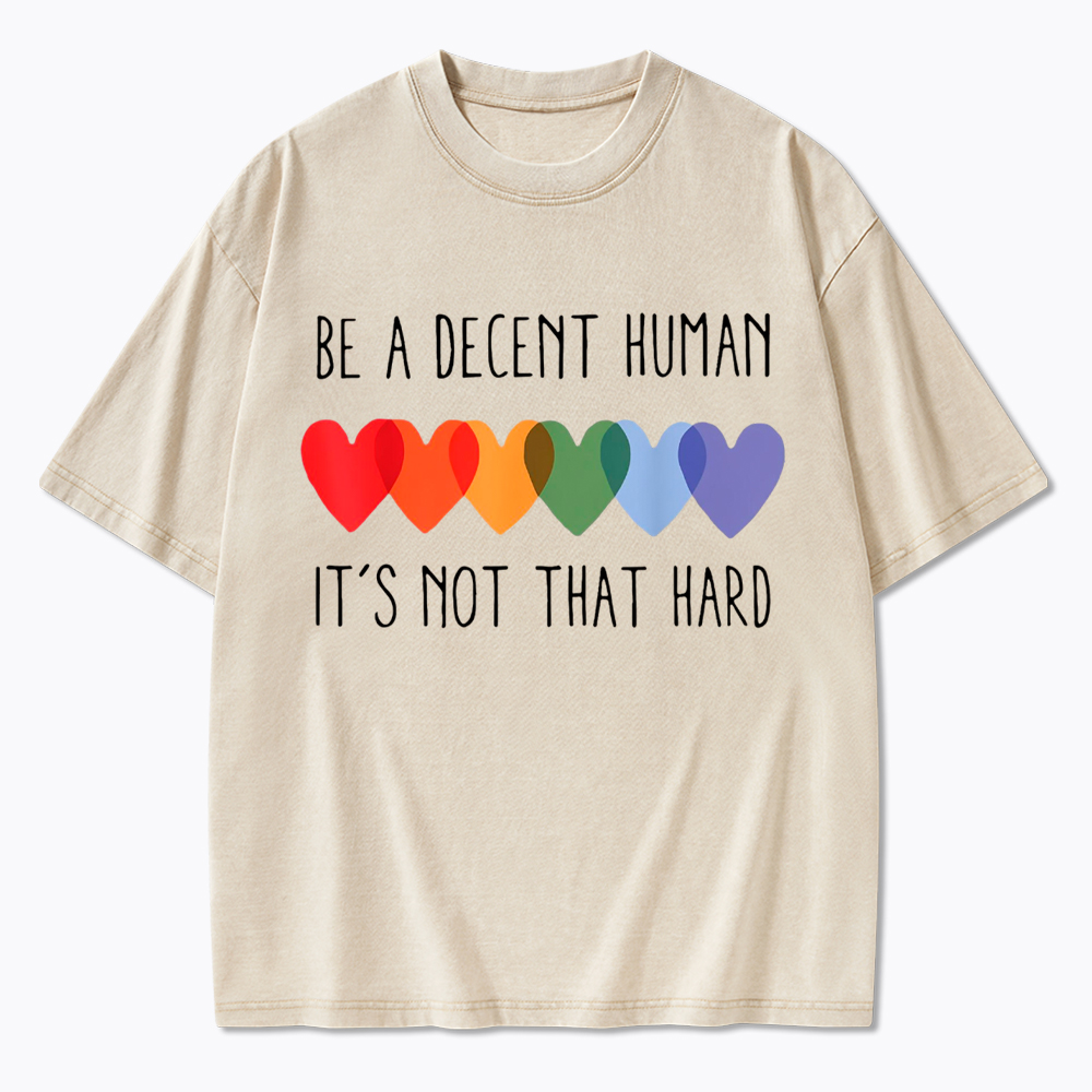 Be a Decent Human It's Not That Hard Washed T-Shirt