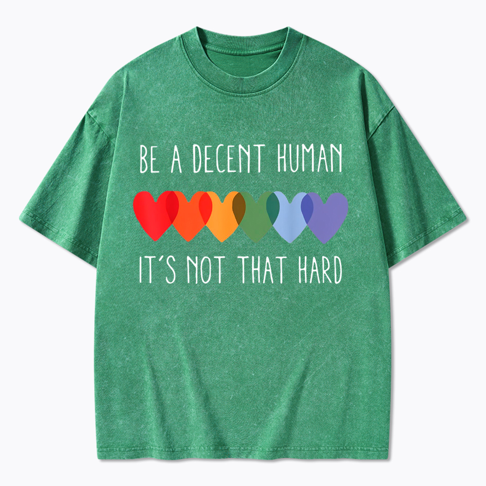 Be a Decent Human It's Not That Hard Washed T-Shirt