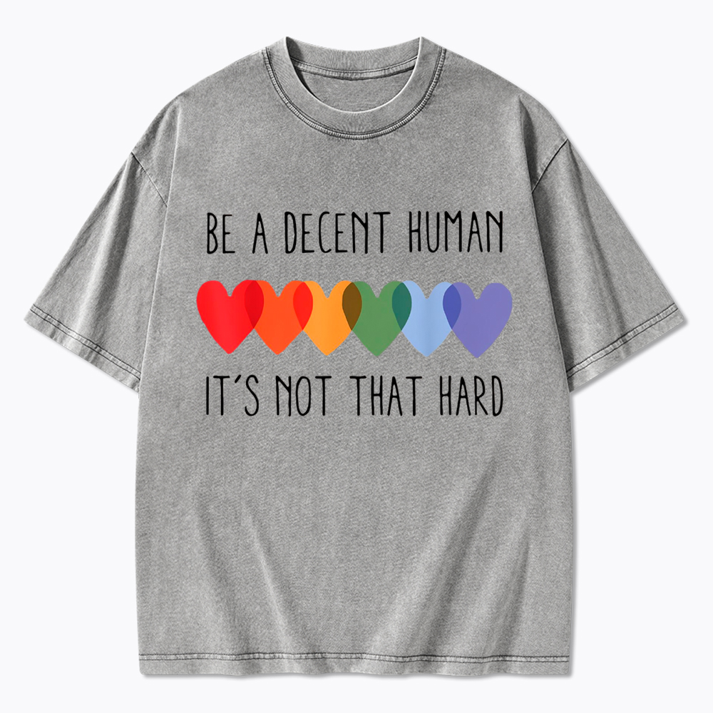Be a Decent Human It's Not That Hard Washed T-Shirt