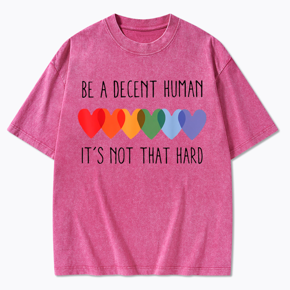 Be a Decent Human It's Not That Hard Washed T-Shirt
