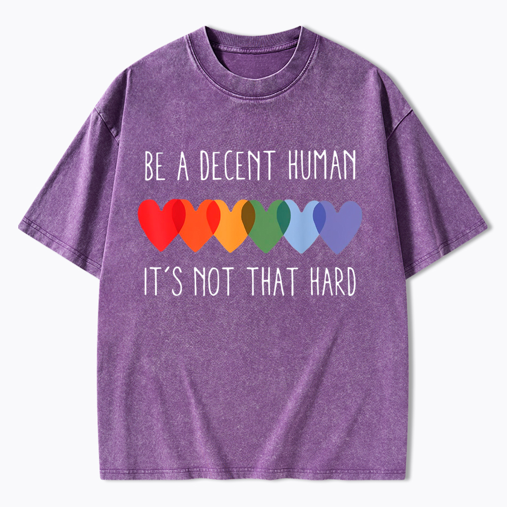 Be a Decent Human It's Not That Hard Washed T-Shirt