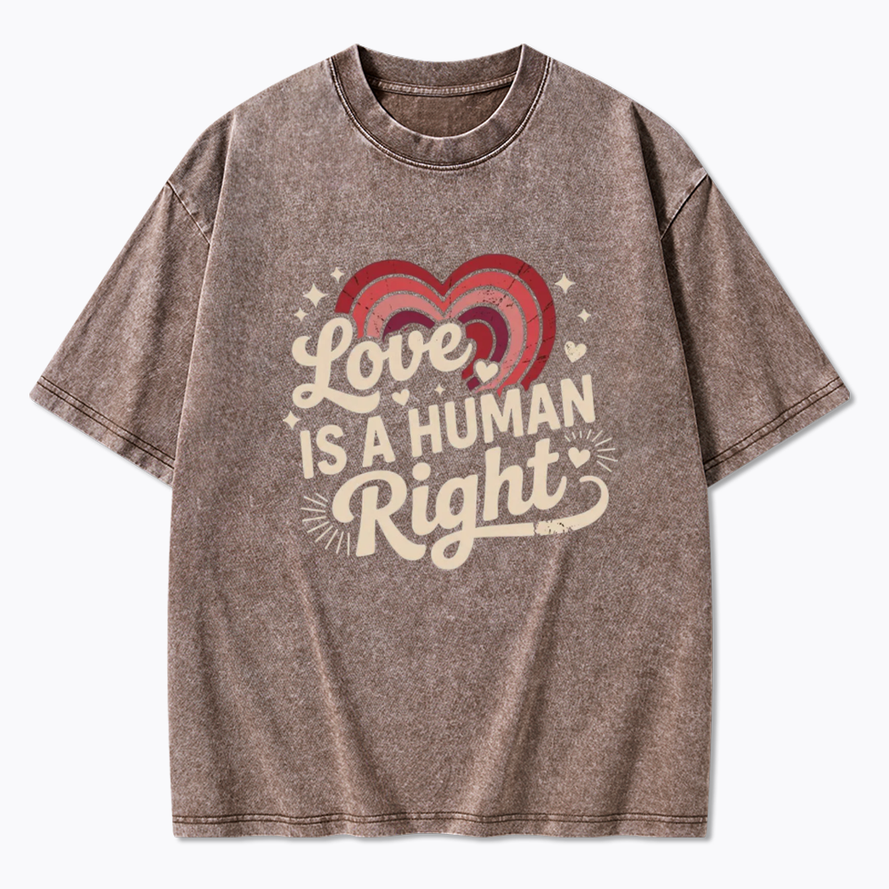 Love Is A Human Right Washed T-Shirt