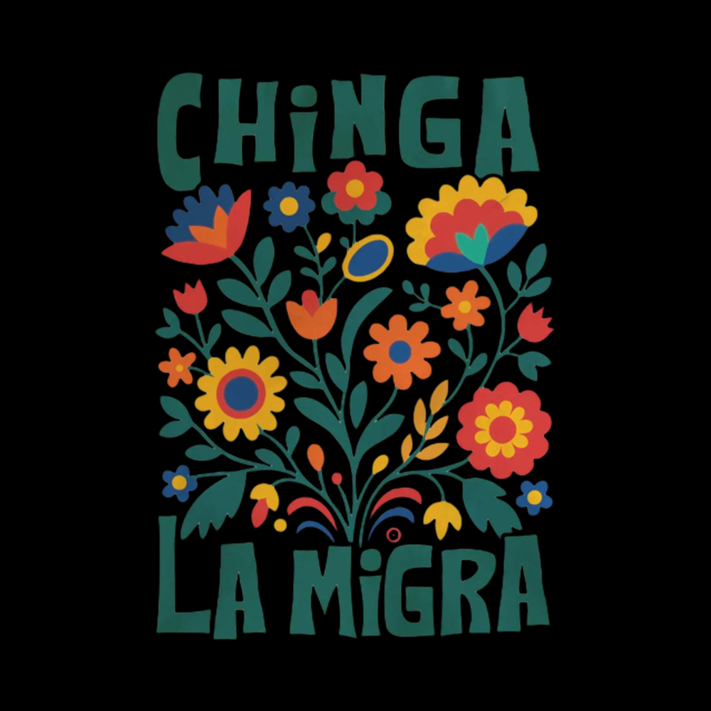 Chinga La Migra Off Shoulder T-shirt