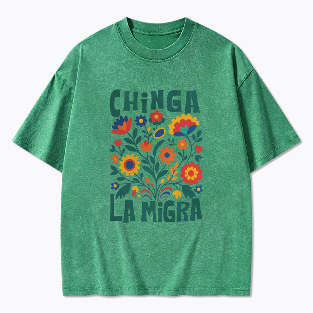 Chinga La Migra Washed T-Shirt