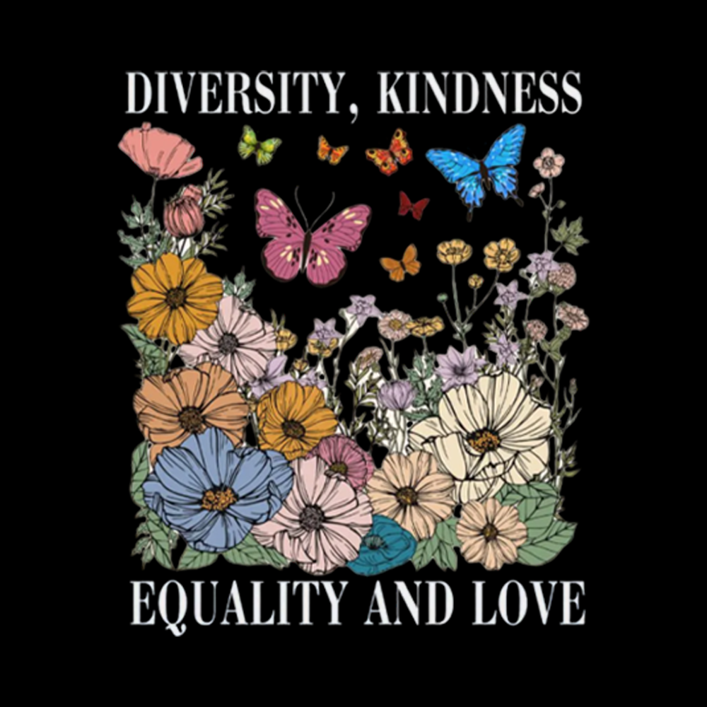Summer Diversity Kindness Garden Cropped T-Shirt