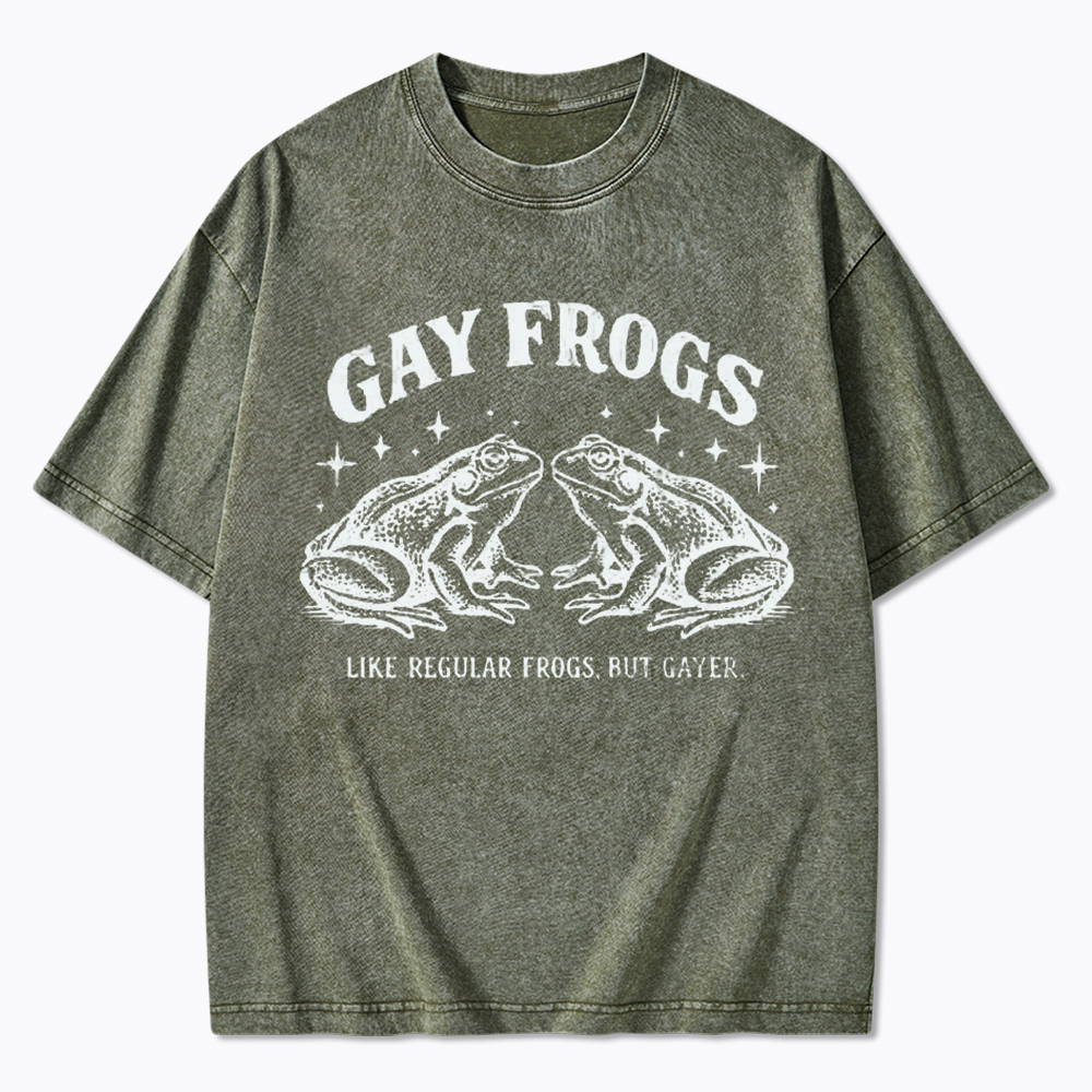 Vintage Gay Frog Washed T-Shirt