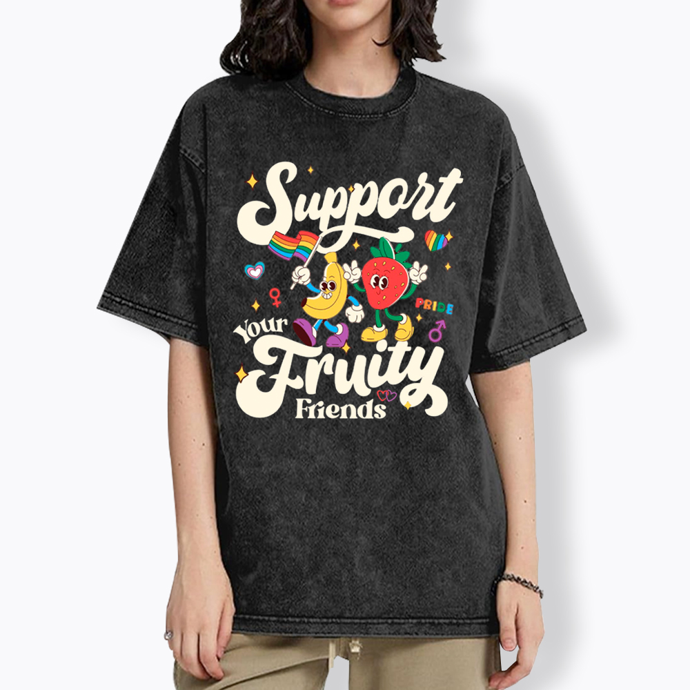 Support Your Fruity Friends Washed T-Shirt