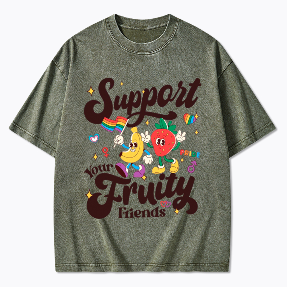 Support Your Fruity Friends Washed T-Shirt