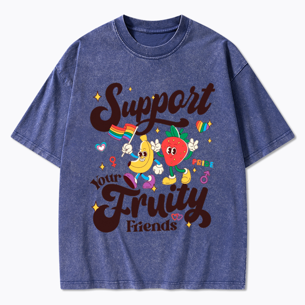 Support Your Fruity Friends Washed T-Shirt