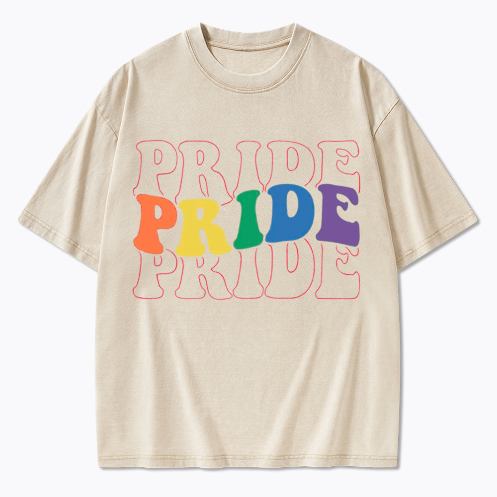 Groovy Pride Month Washed T-Shirt