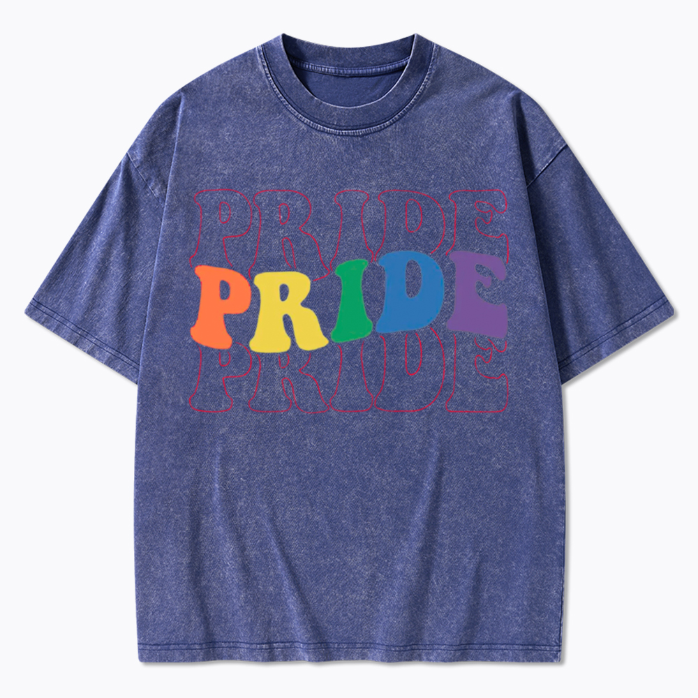 Groovy Pride Month Washed T-Shirt