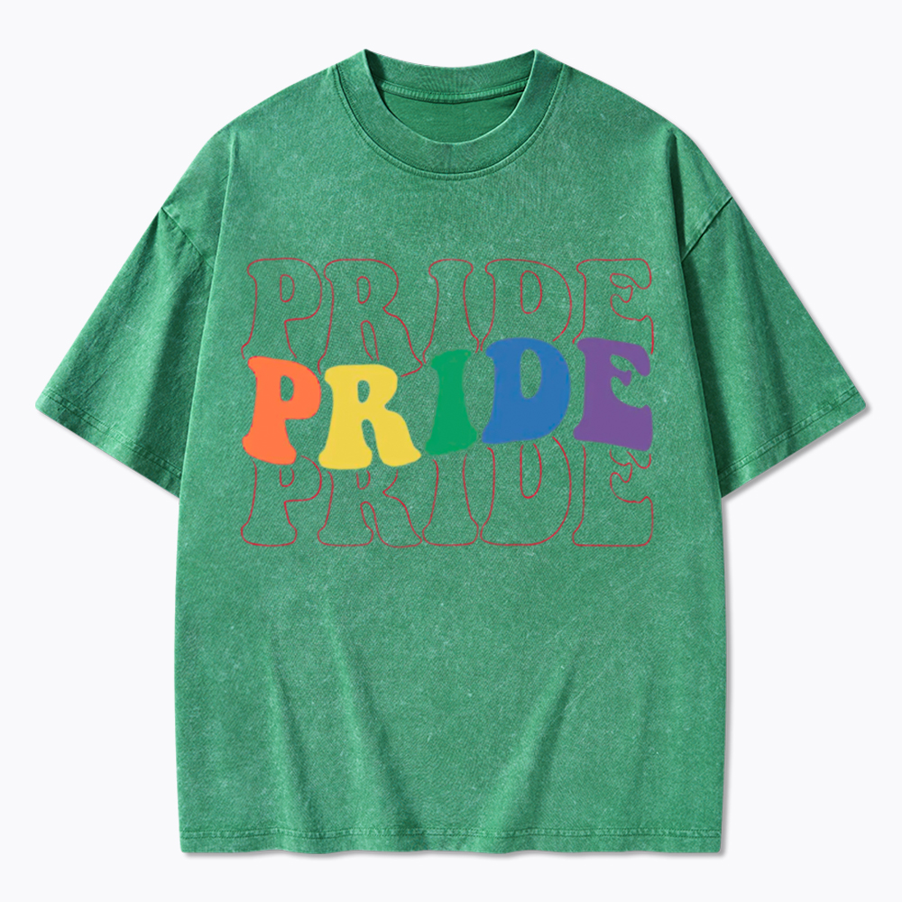 Groovy Pride Month Washed T-Shirt