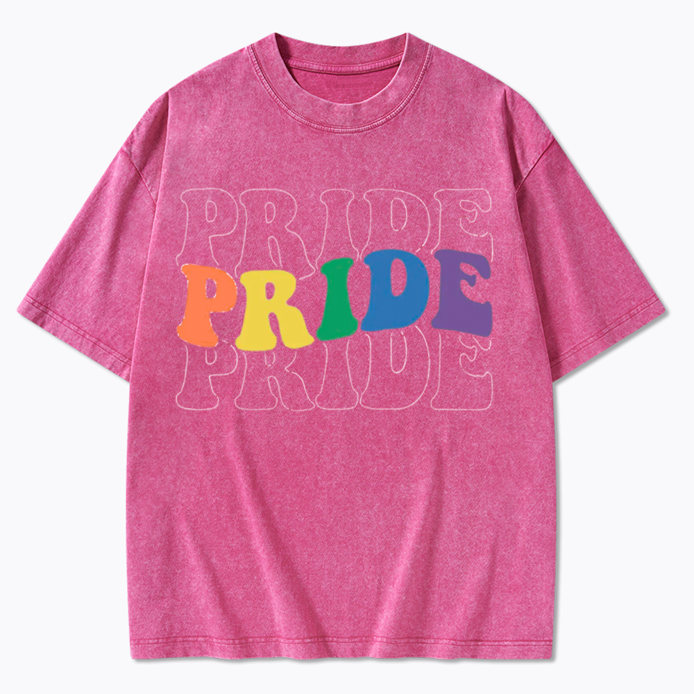 Groovy Pride Month Washed T-Shirt