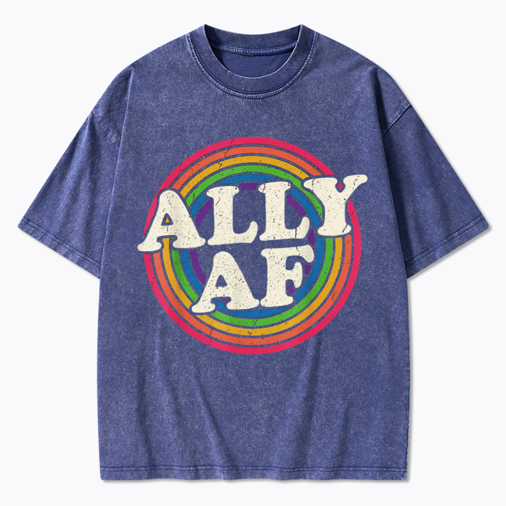 Ally AF LGBT Pride Washed T-Shirt