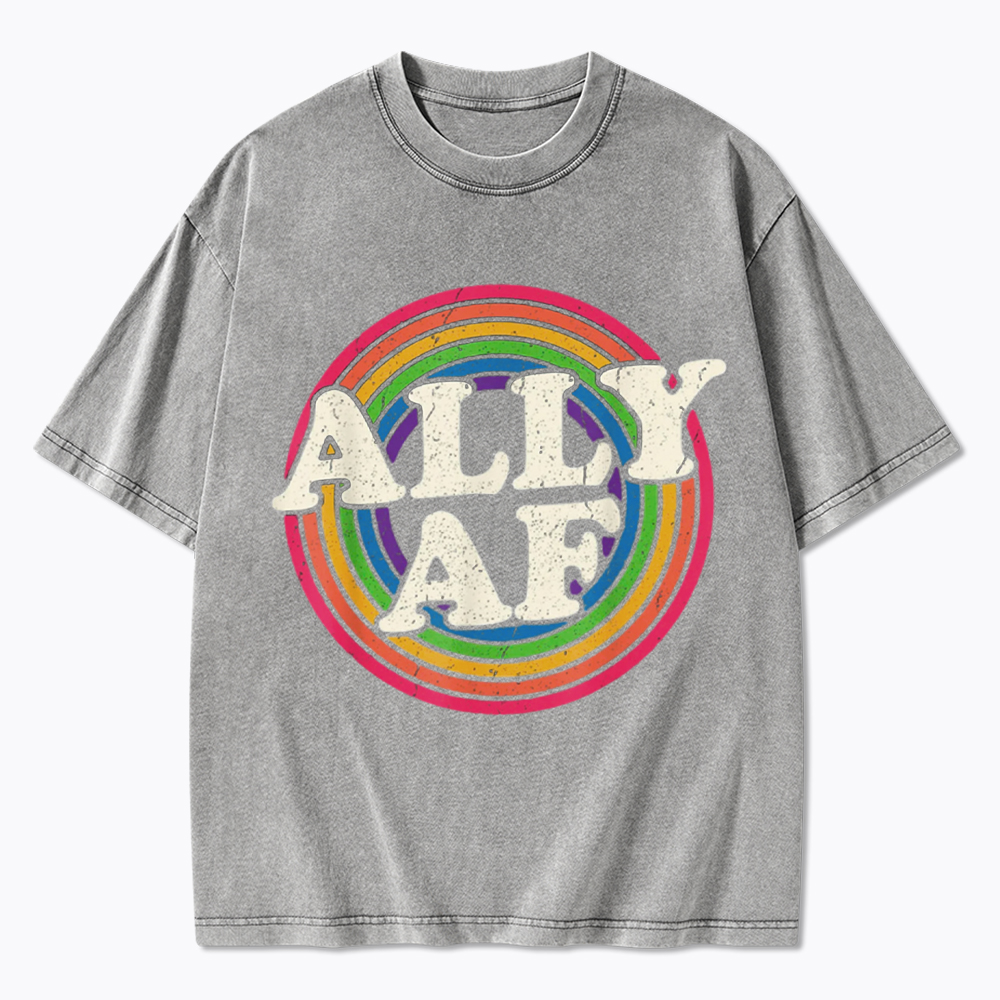 Ally AF LGBT Pride Washed T-Shirt