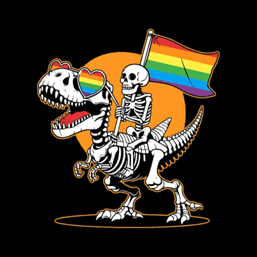 LGBT Skeleton Washed T-Shirt