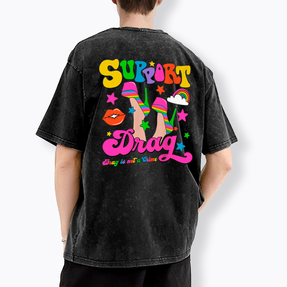 Support Drag Washed T-Shirt
