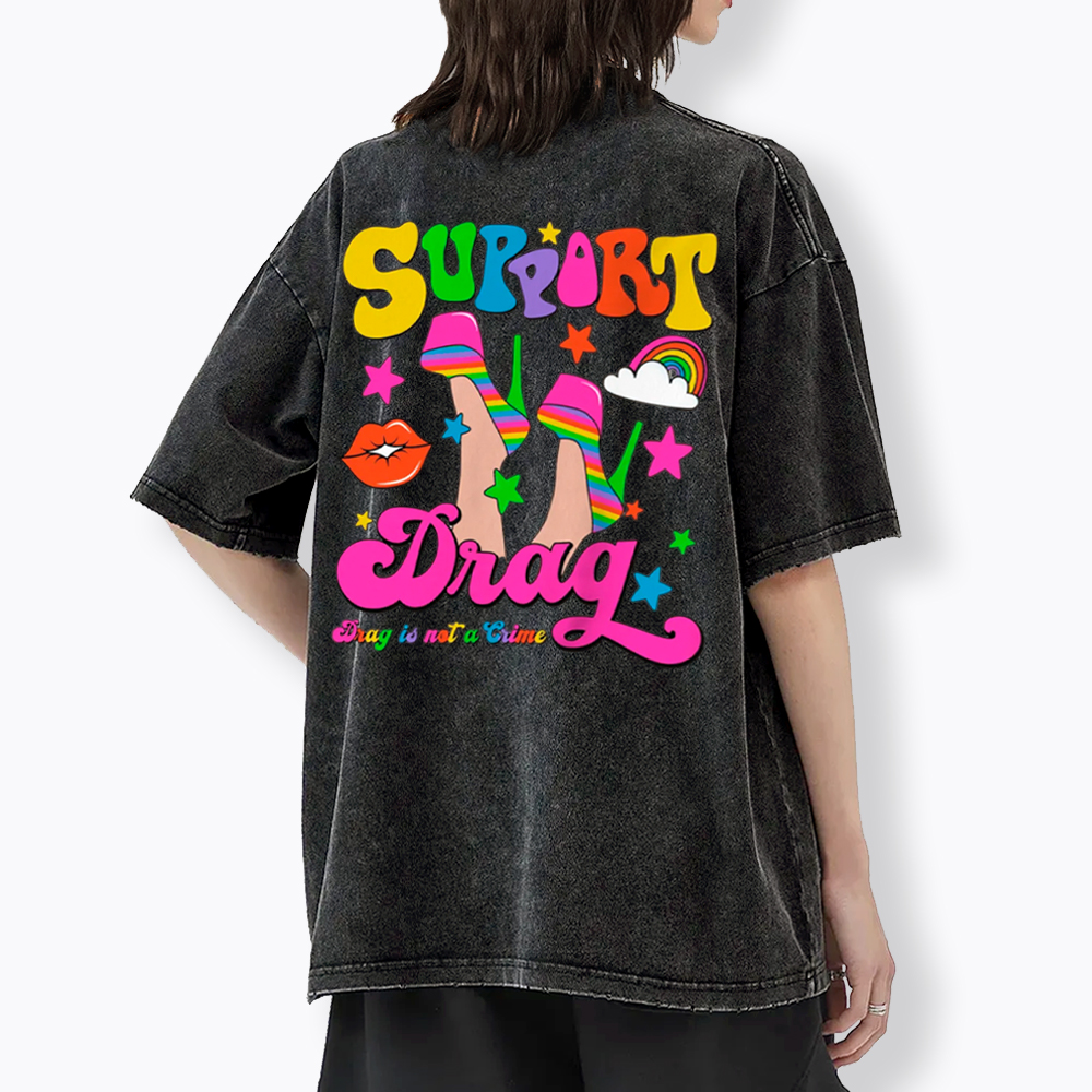 Support Drag Washed T-Shirt