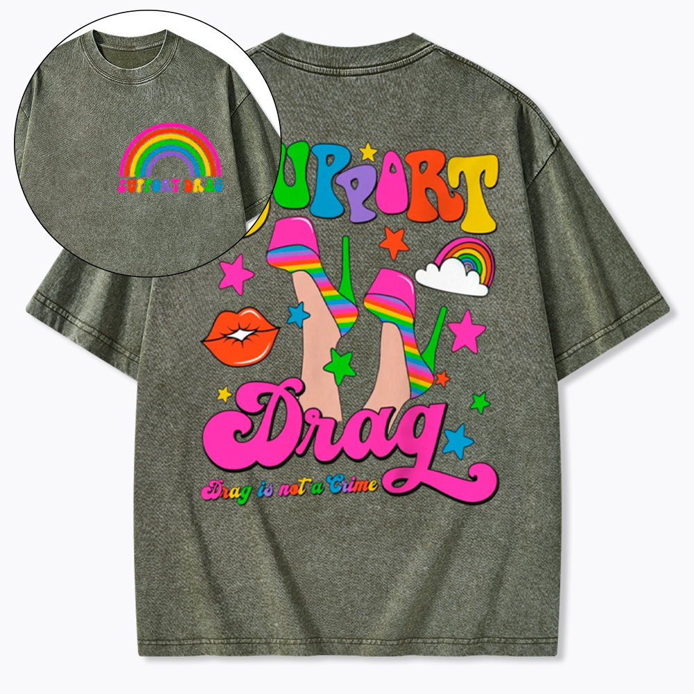 Support Drag Washed T-Shirt