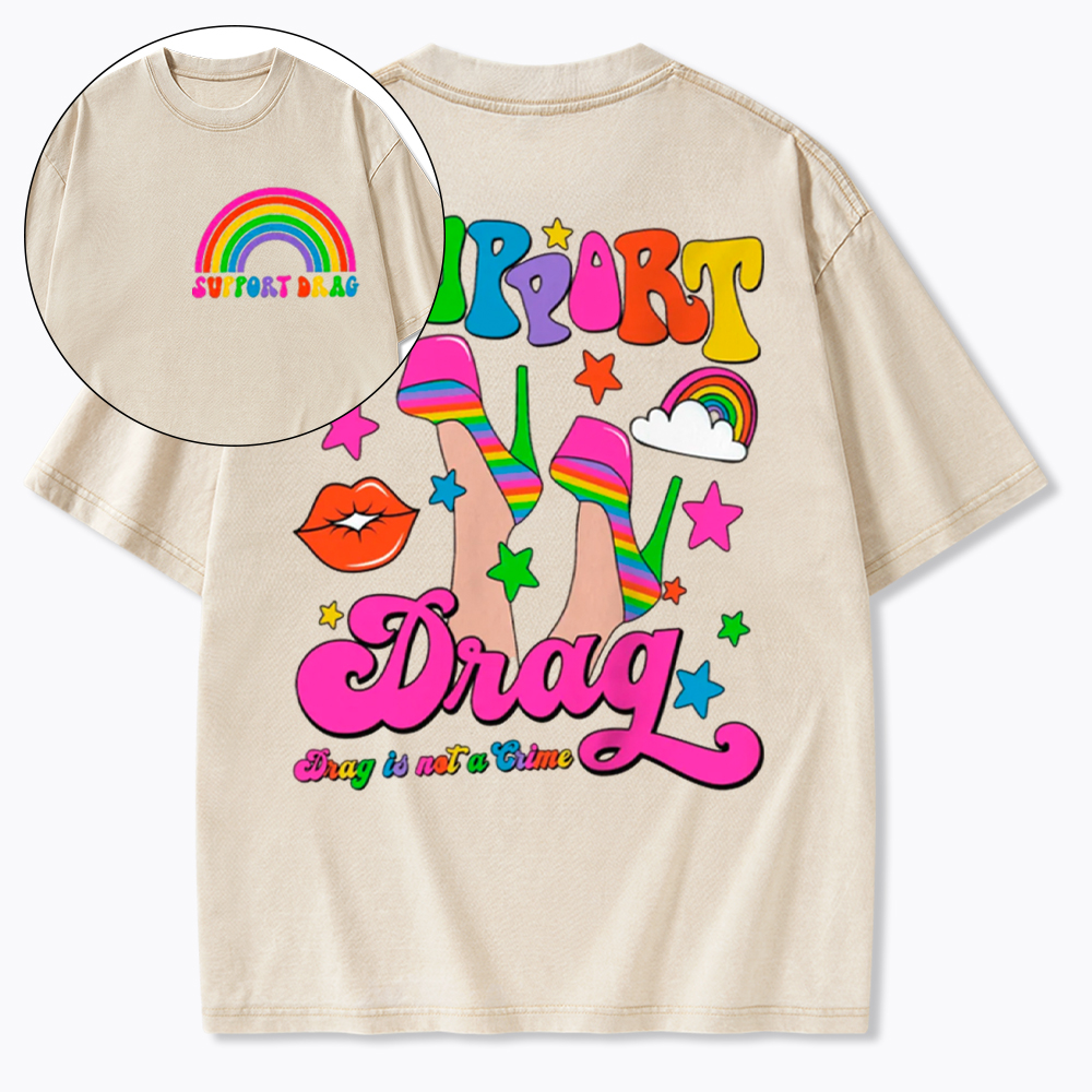 Support Drag Washed T-Shirt