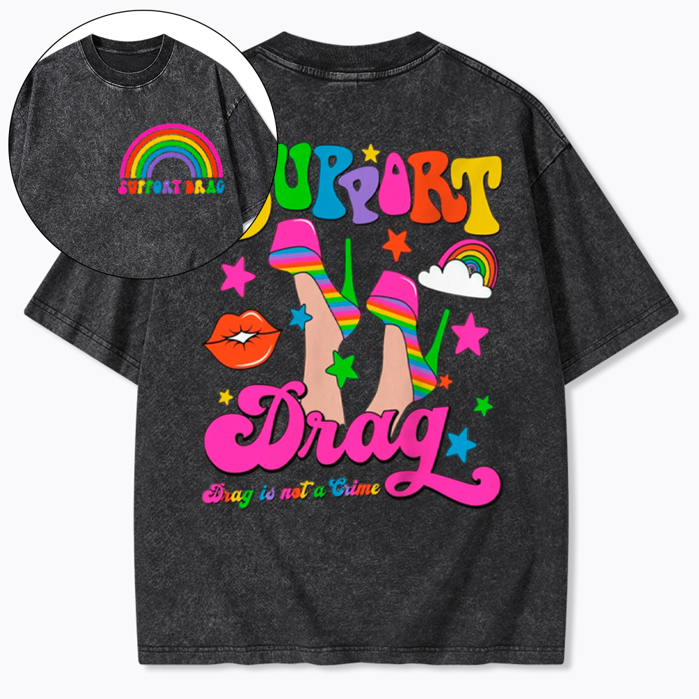 Support Drag Washed T-Shirt