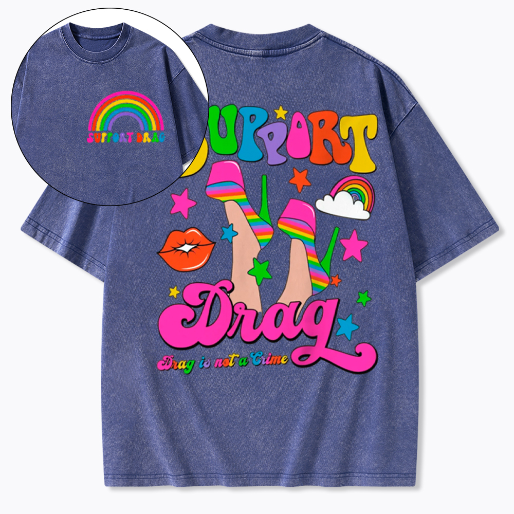 Support Drag Washed T-Shirt