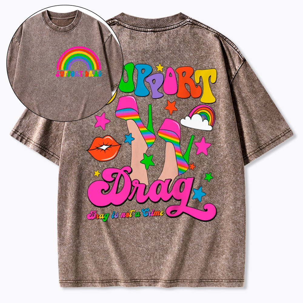 Support Drag Washed T-Shirt