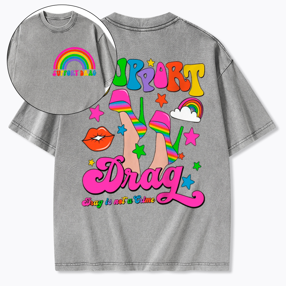 Support Drag Washed T-Shirt