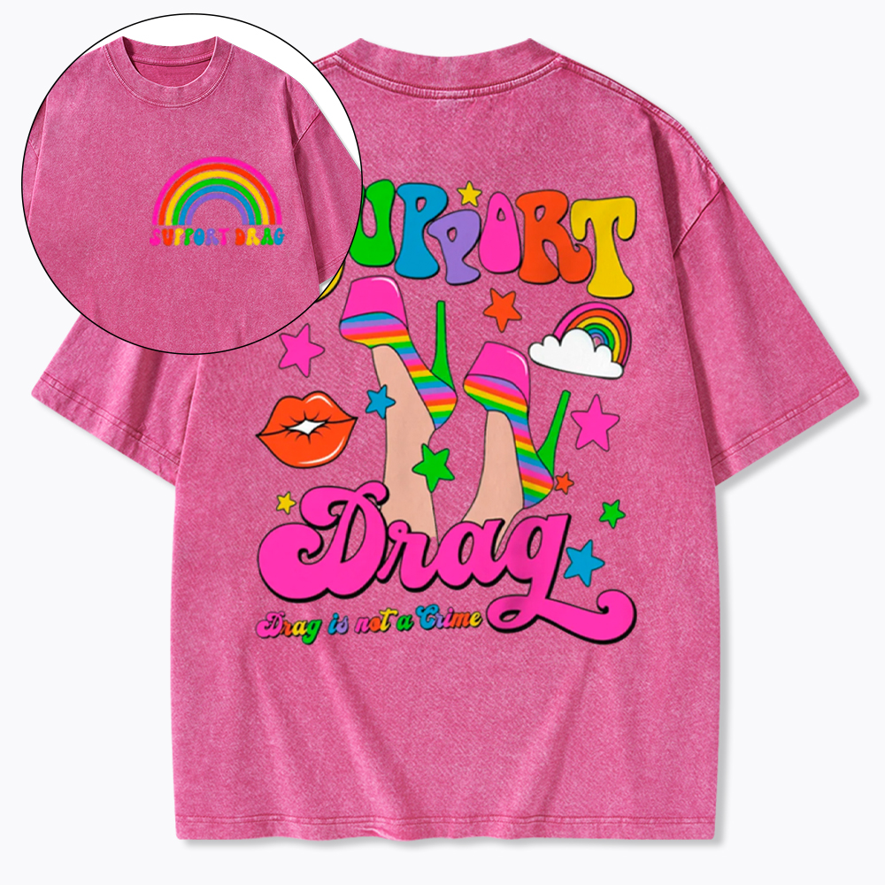 Support Drag Washed T-Shirt