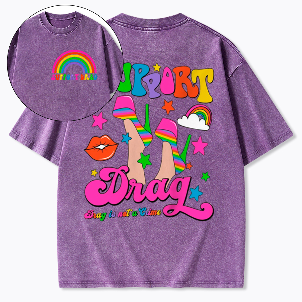 Support Drag Washed T-Shirt