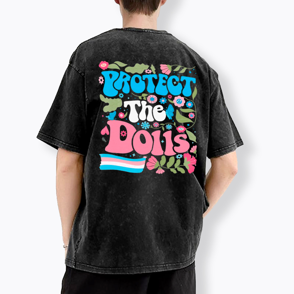 Protect The Dolls Trans Pride Washed T-Shirt