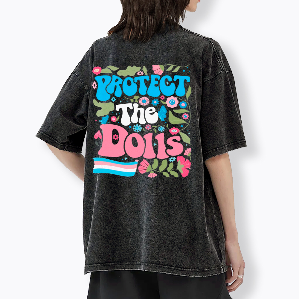 Protect The Dolls Trans Pride Washed T-Shirt