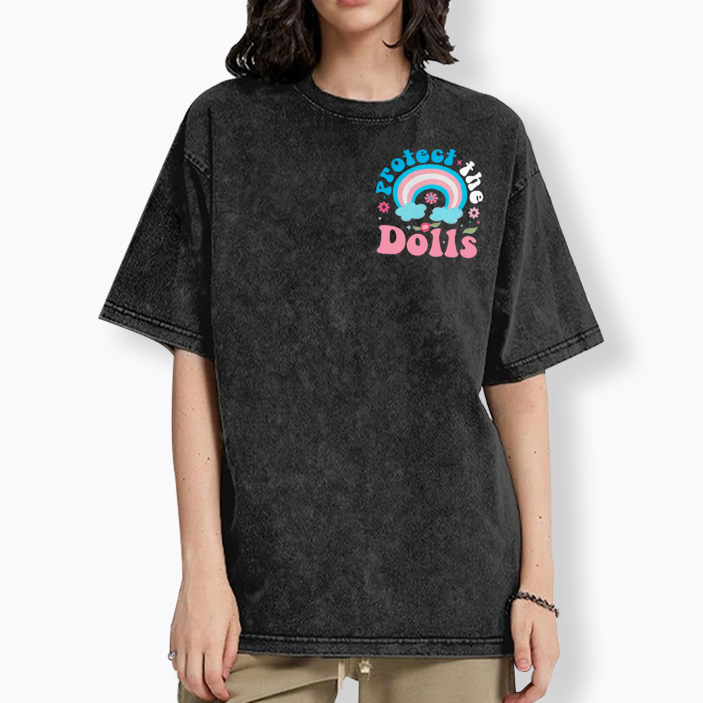 Protect The Dolls Trans Pride Washed T-Shirt