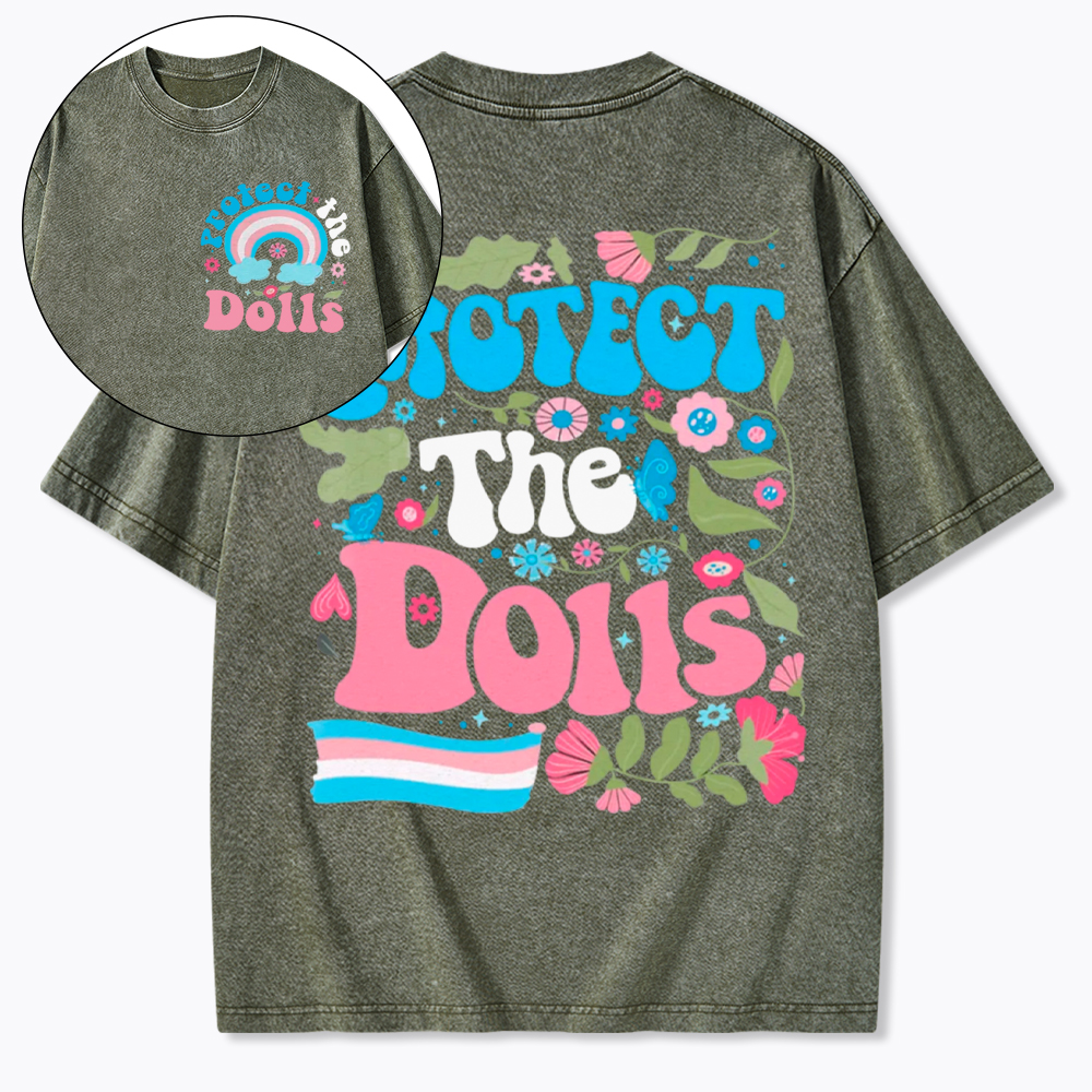 Protect The Dolls Trans Pride Washed T-Shirt