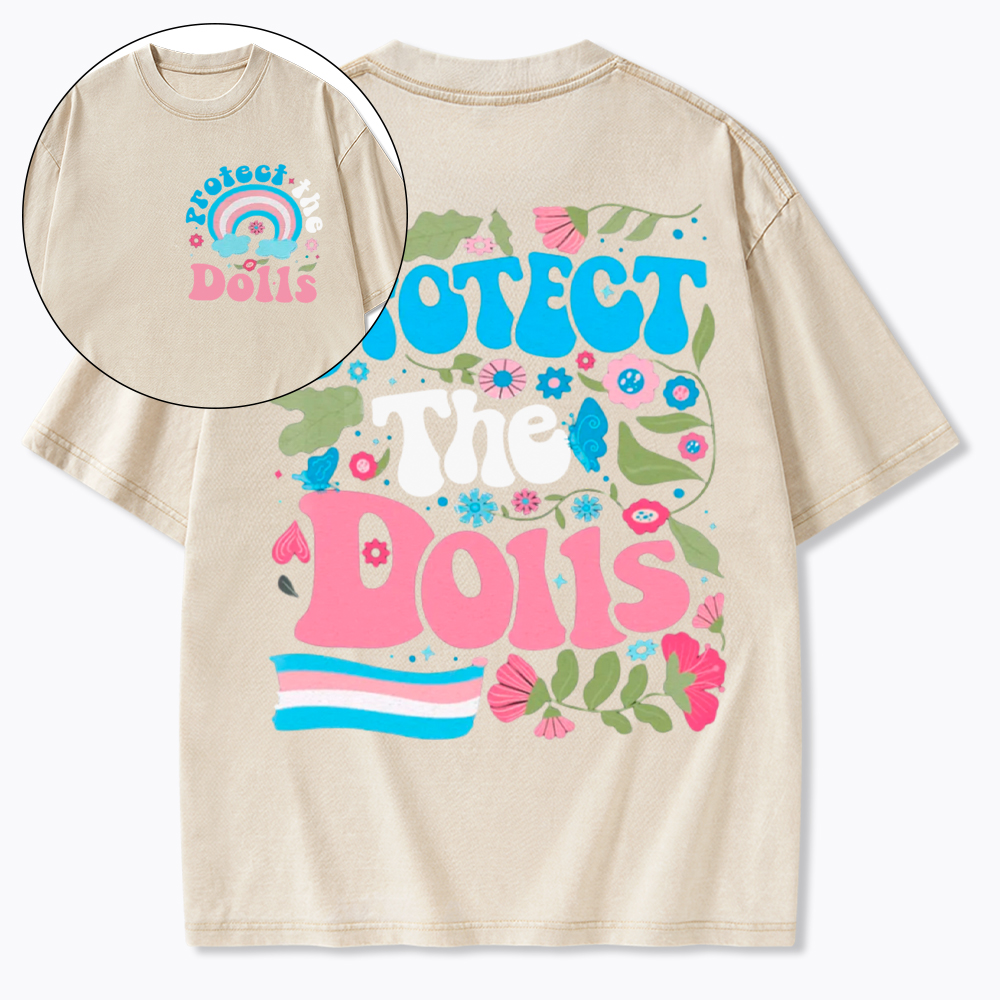 Protect The Dolls Trans Pride Washed T-Shirt