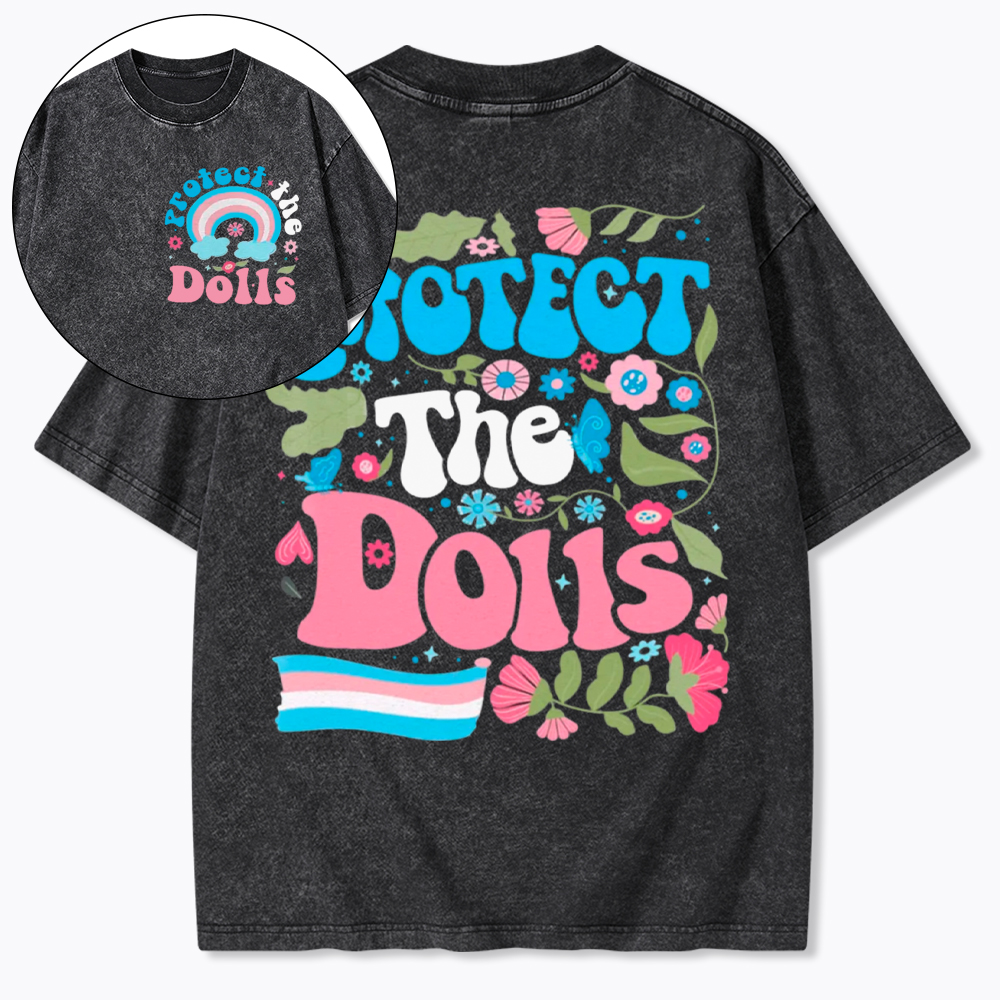 Protect The Dolls Trans Pride Washed T-Shirt