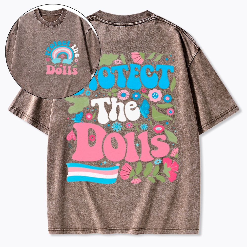 Protect The Dolls Trans Pride Washed T-Shirt